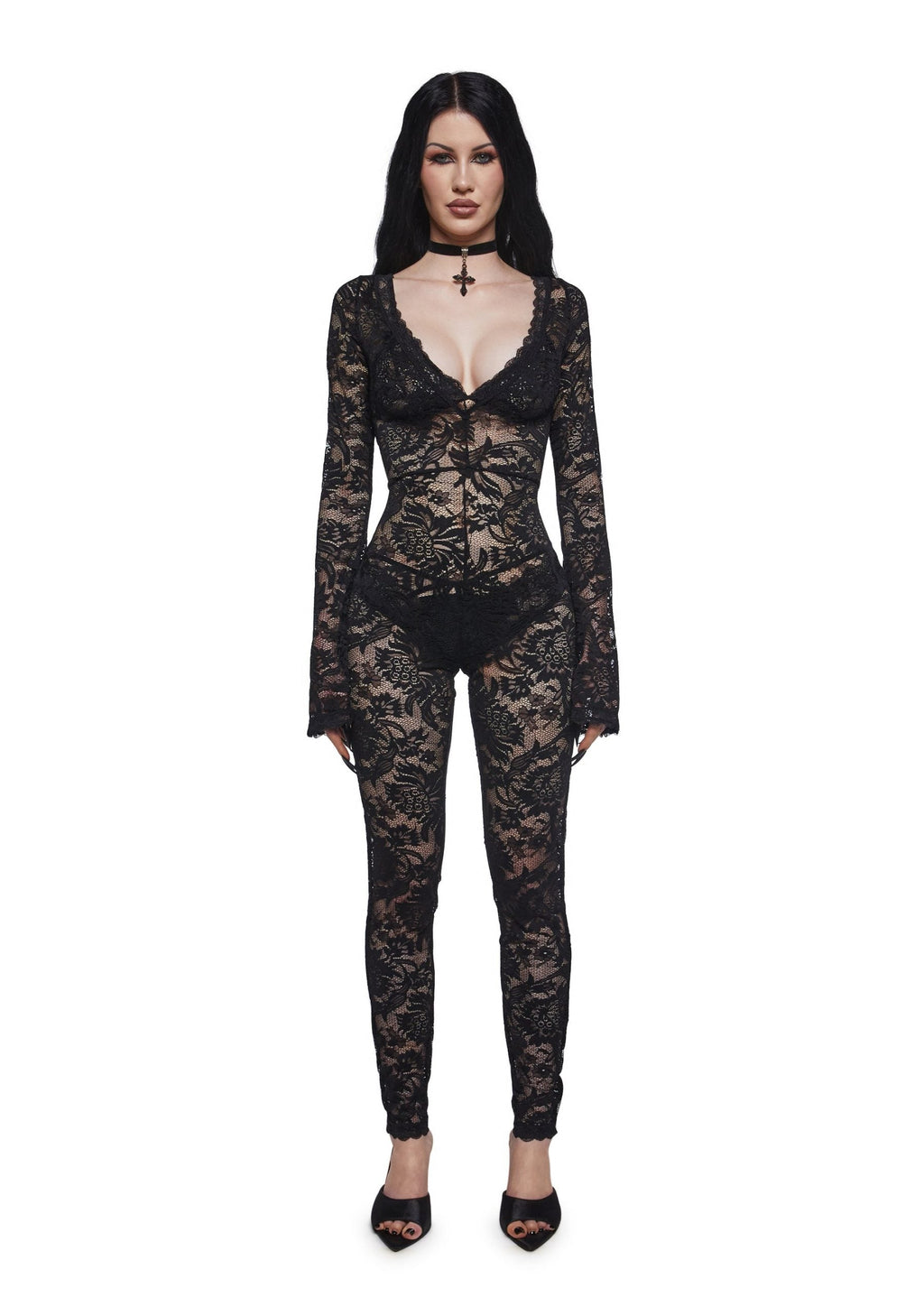 Floral Lace Catsuit