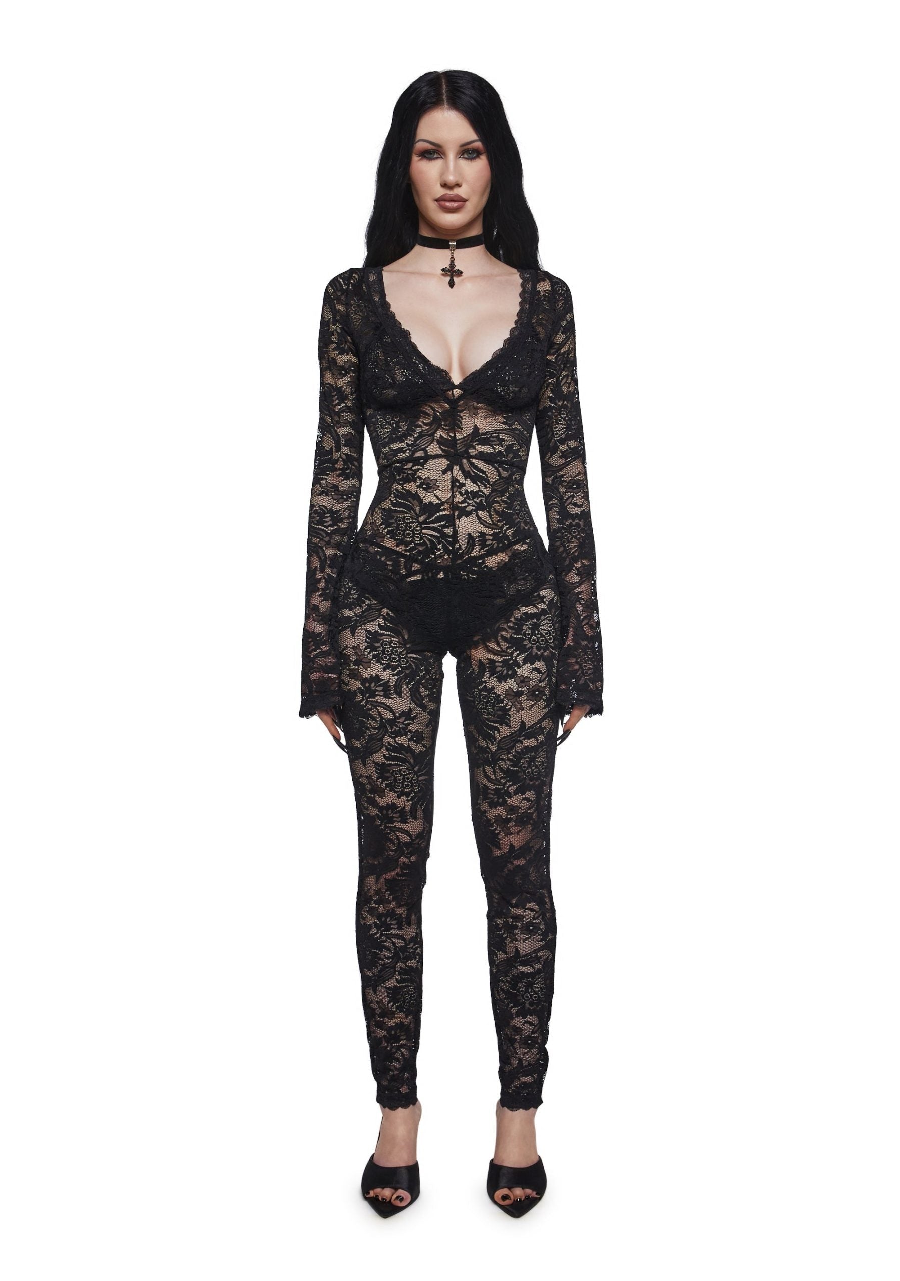 Floral Lace Catsuit