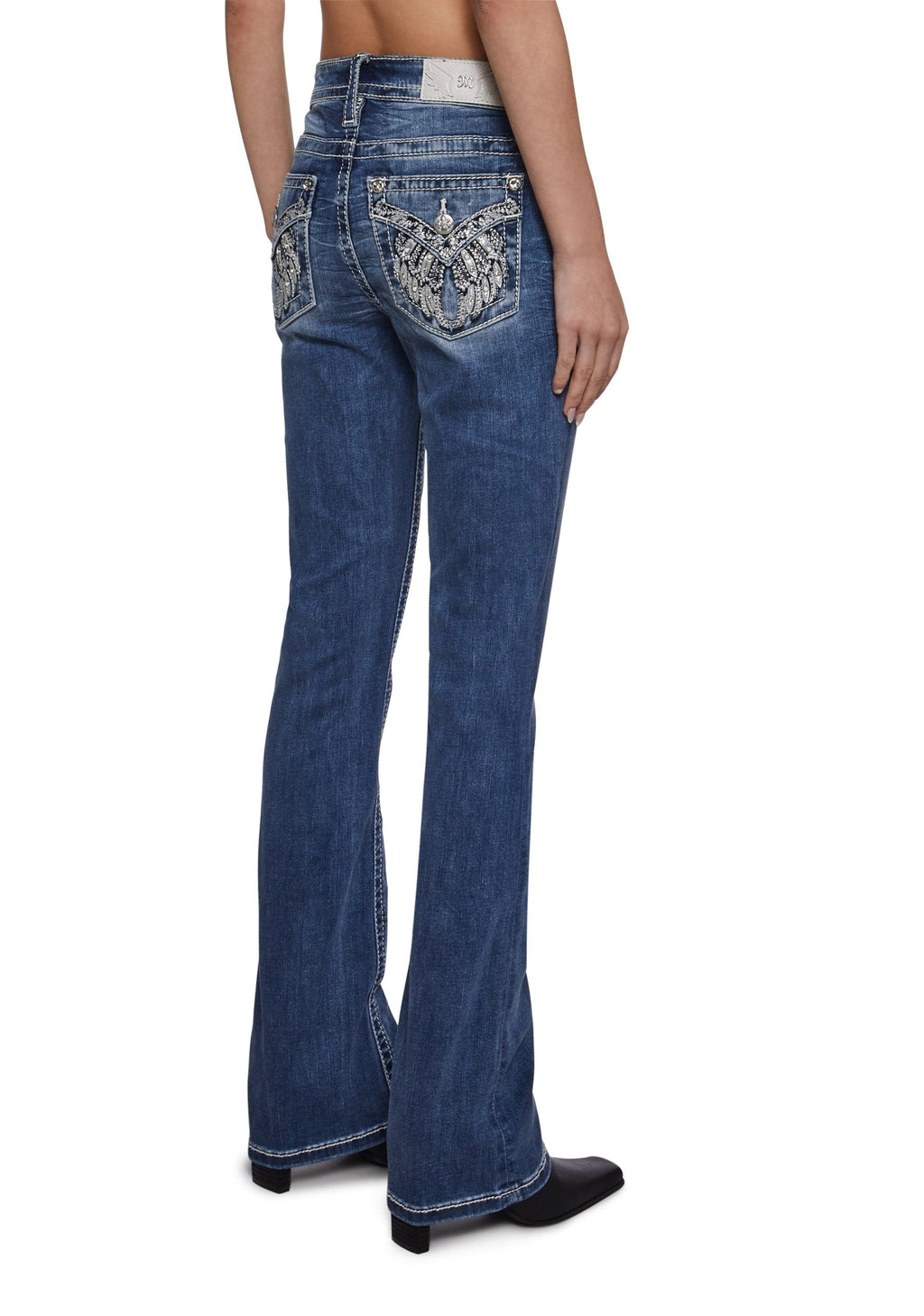 32″ Mid Rise Boot Cut Jeans