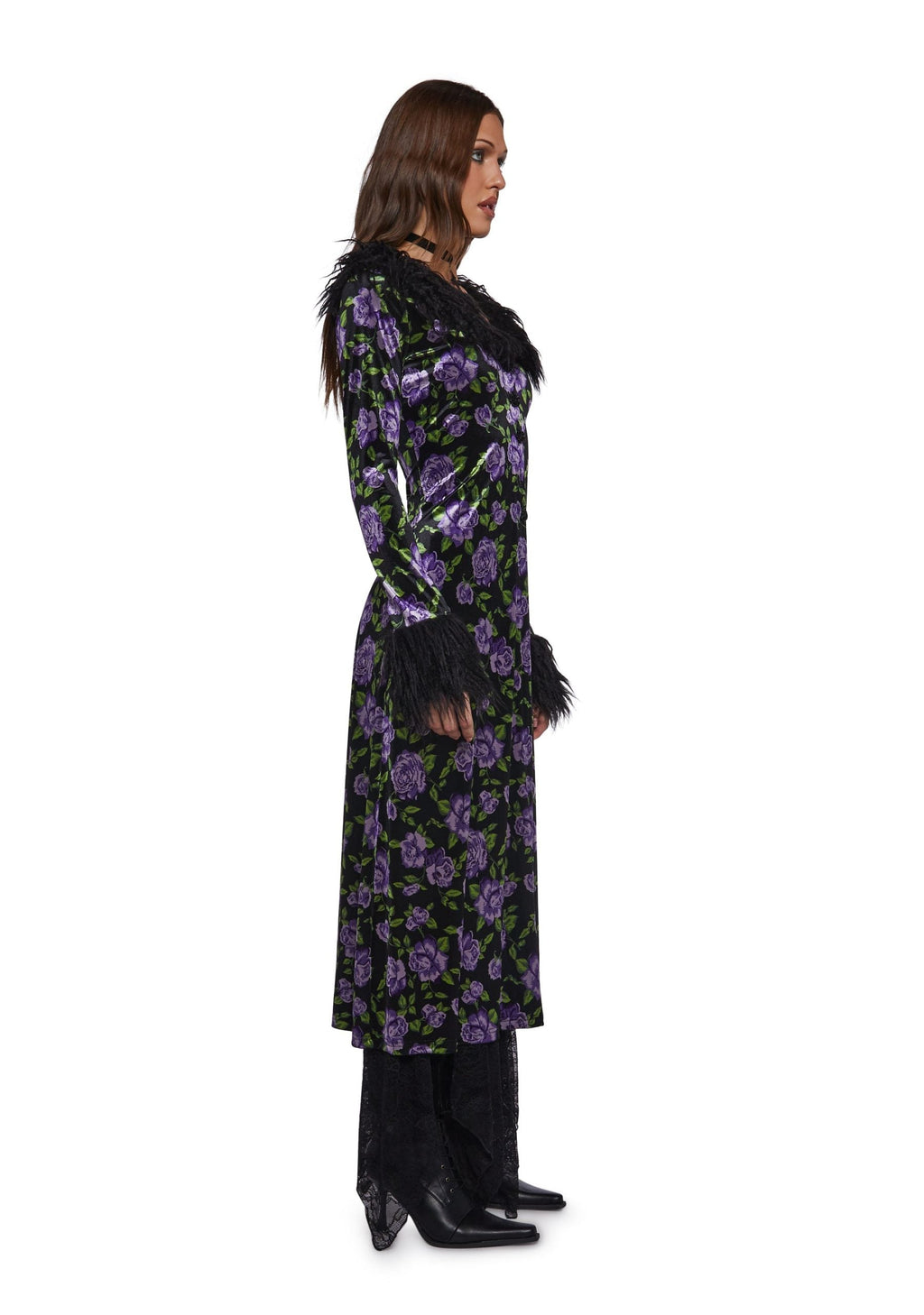 Floral Velvet Duster