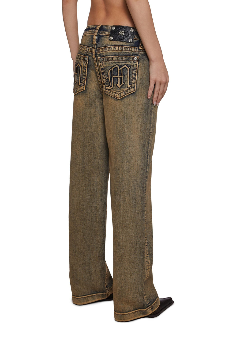 30″ High Rise Slim Wide Jeans