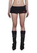 Born To Ride Pleated Ultra Mini Skirt – Black