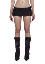 Born To Ride Pleated Ultra Mini Skirt – Black