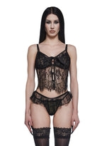 Lace Essentials Lace Cami Set – Black