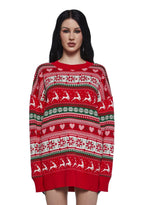 Snowy Soiree Oversized Sweater