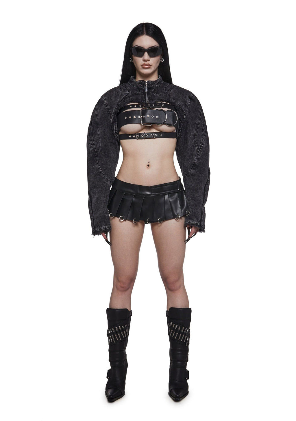 XTC Denim Choker Jacket – Black