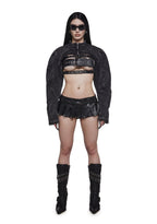 XTC Denim Choker Jacket – Black
