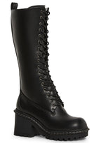 Record Shopping Knee High Boots