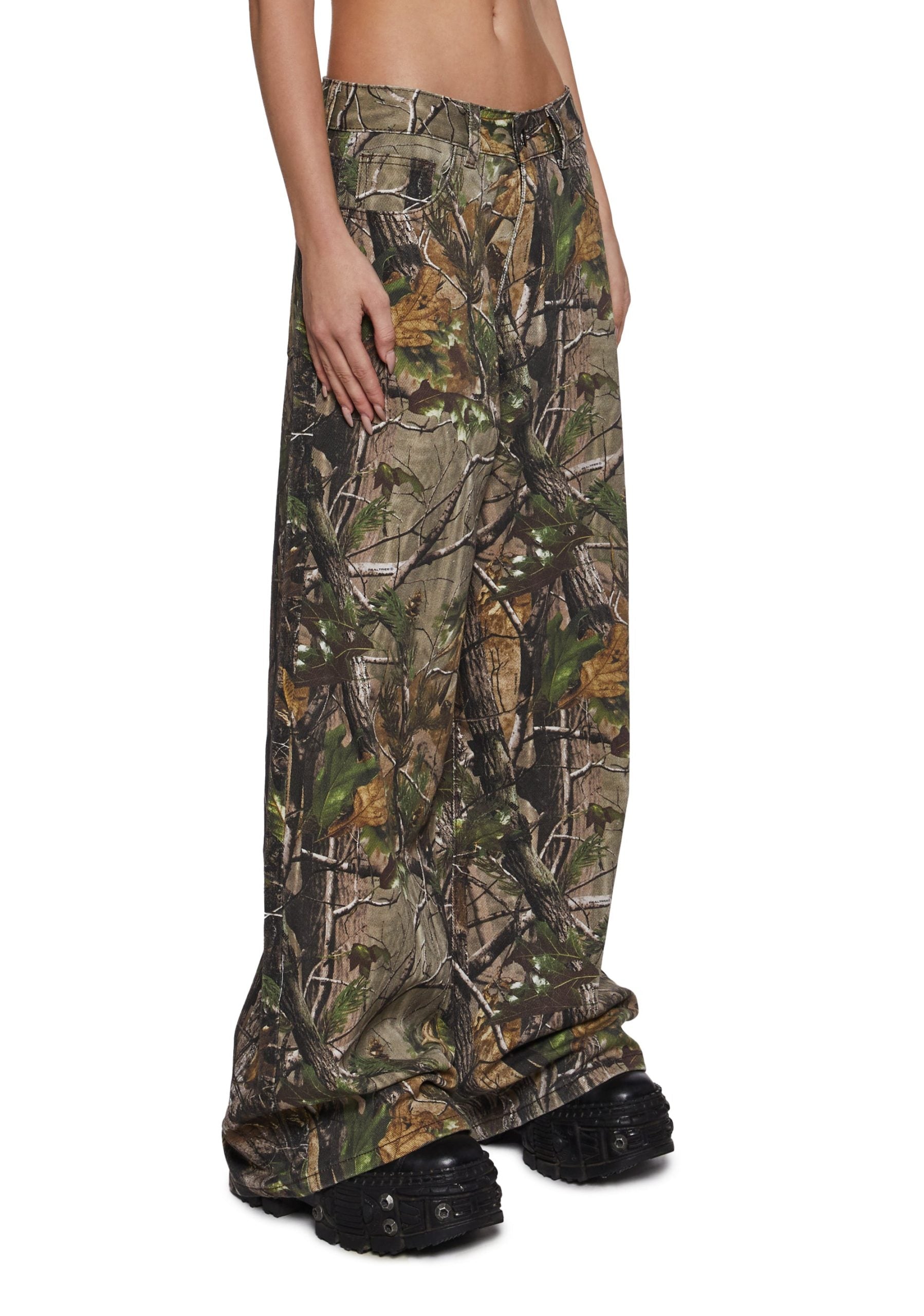 Sinful Attitude Wide Leg Jeans – Camo