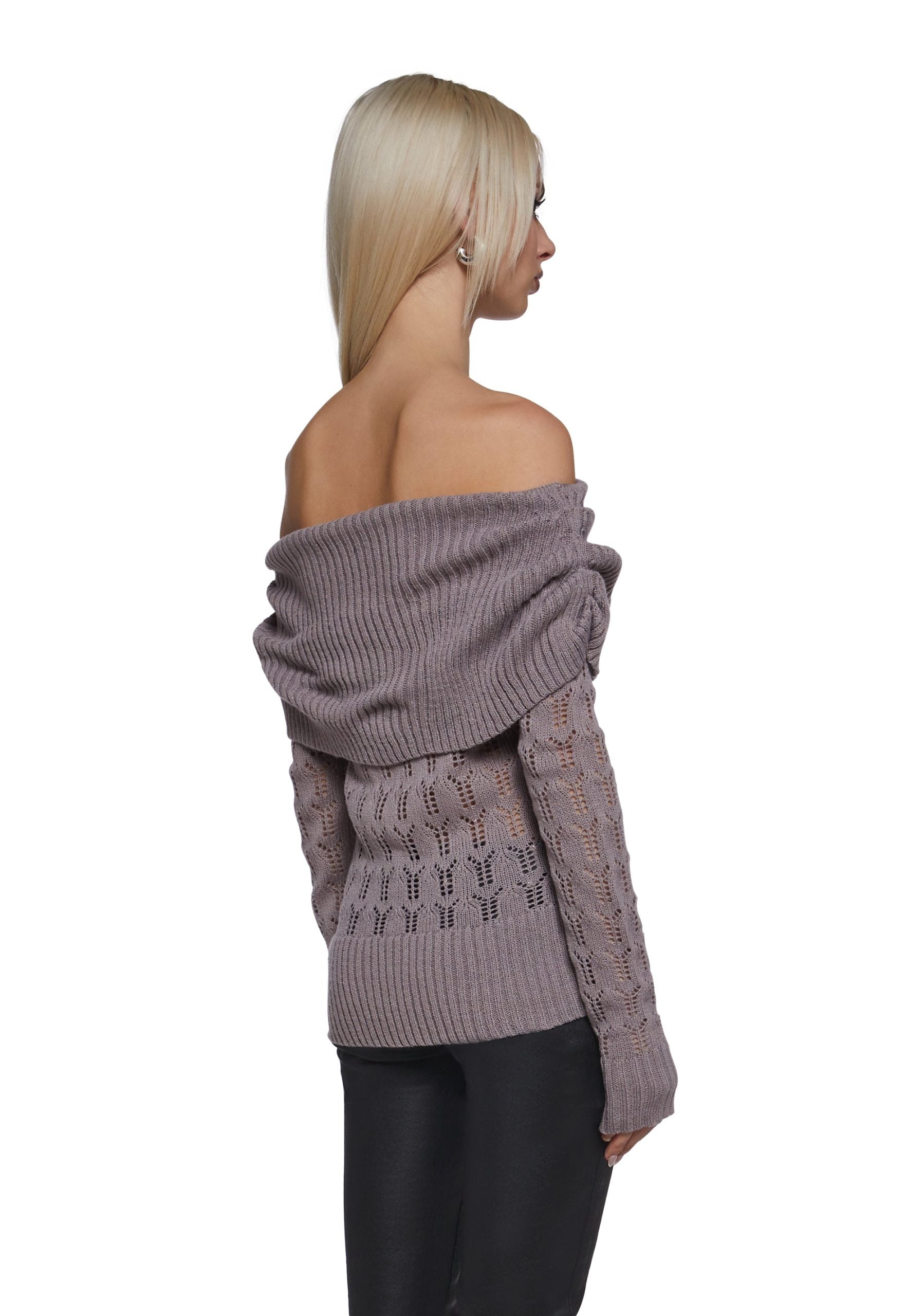 Flirty Tease Off The Shoulder Sweater
