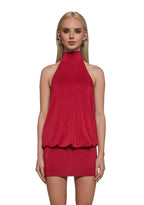 Club Moves Halter Dress – Red
