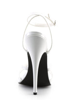 Domina-108 Strappy Ankle Wrap Sandals-White