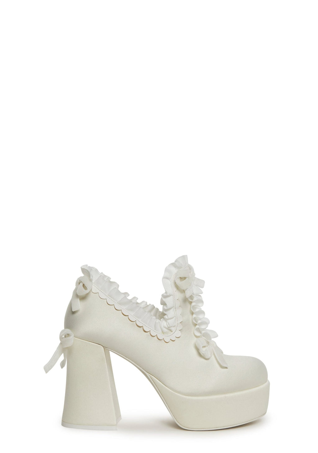 Bisou Baby Platform Heels – White