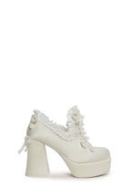 Bisou Baby Platform Heels – White
