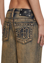 30″ High Rise Slim Wide Jeans