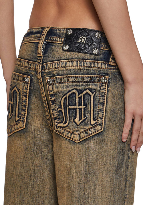 30″ High Rise Slim Wide Jeans