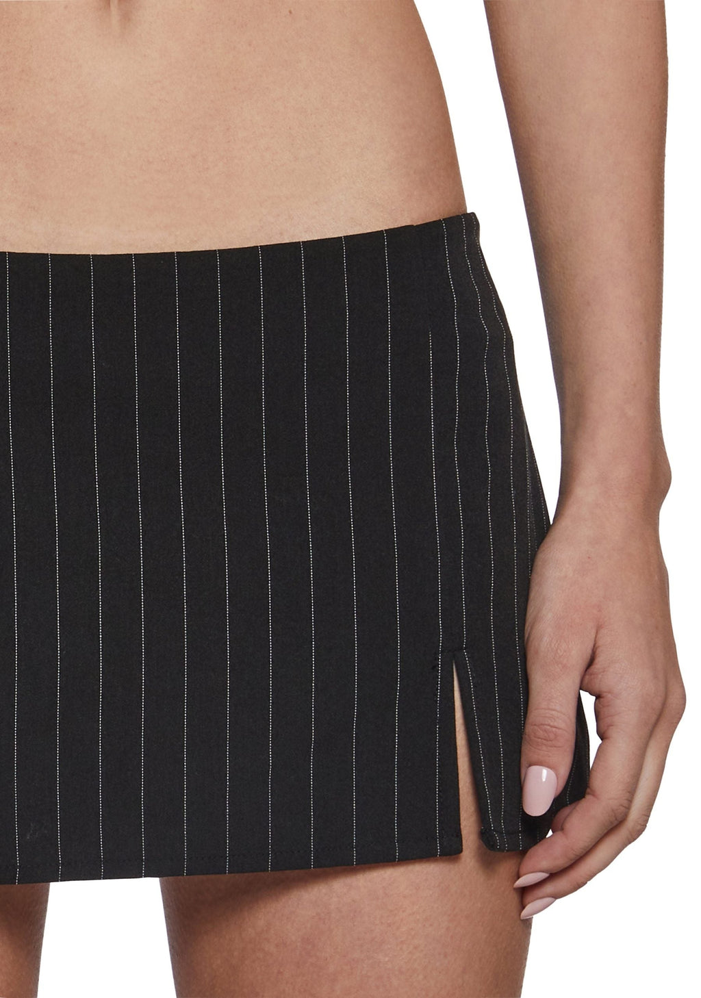 Joely Micro Skirt – Pinstripe