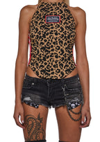 Leopard Halter Top