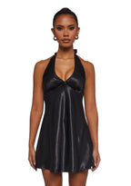 House Party Halter Dress – Black