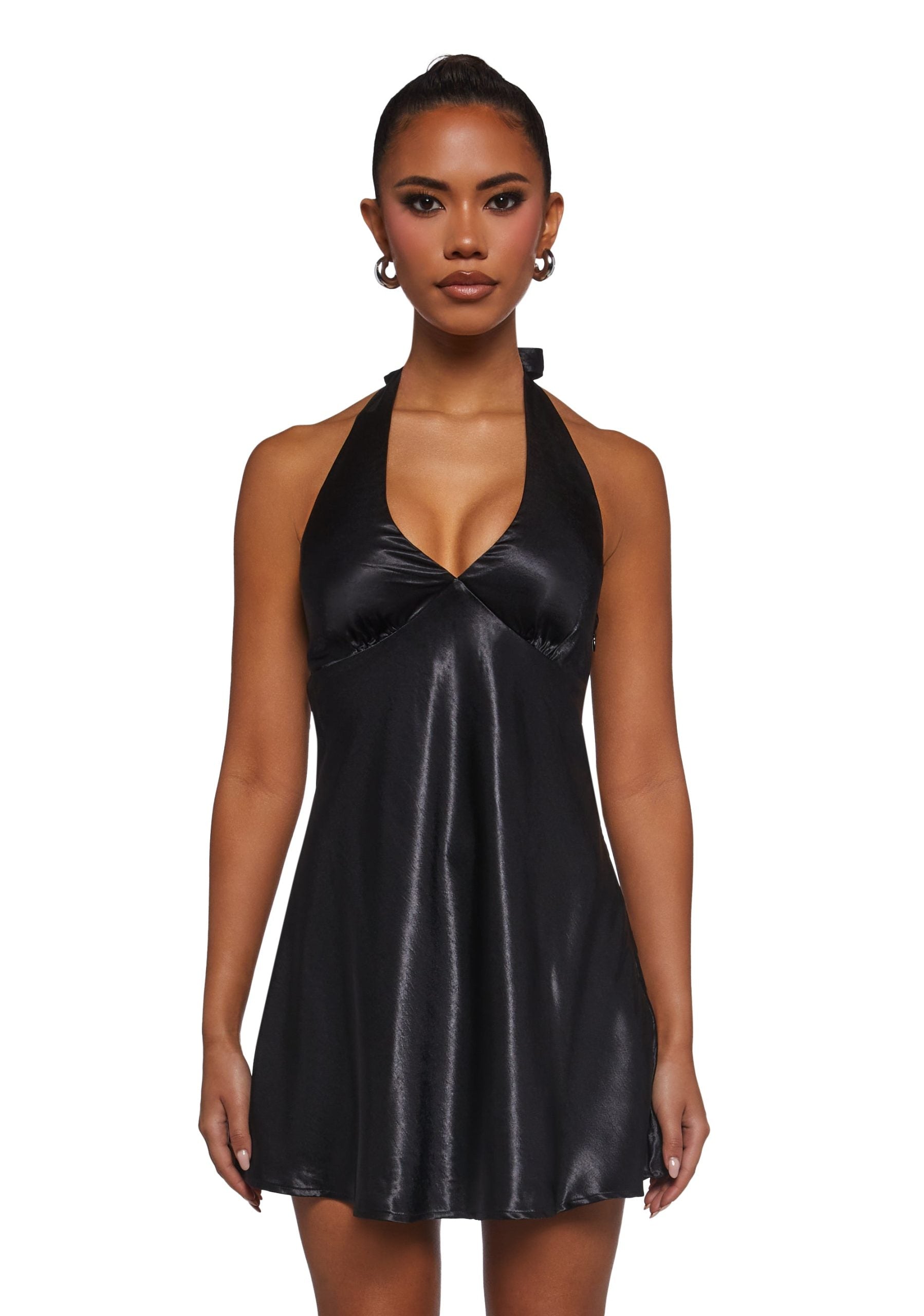 House Party Halter Dress – Black