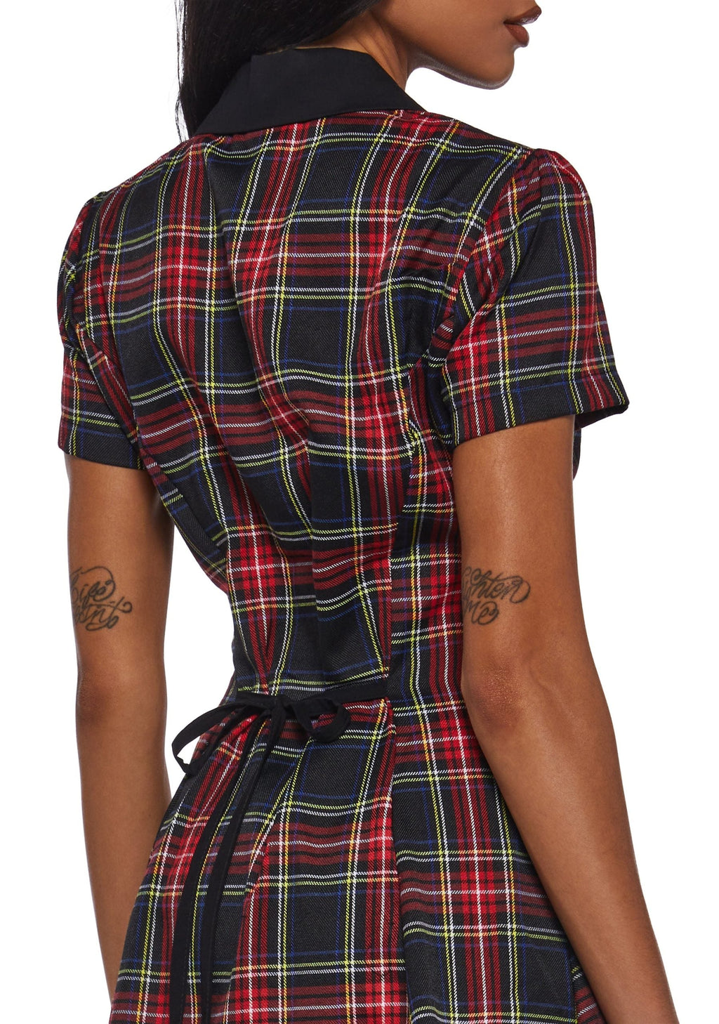 Devil You Don’t Exist Plaid Dress