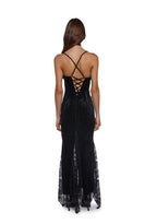 Velvet Maxi Dress With Rosettes