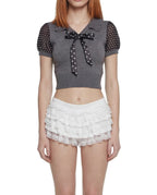 Darling Affection Ruffled Mini Skort – White