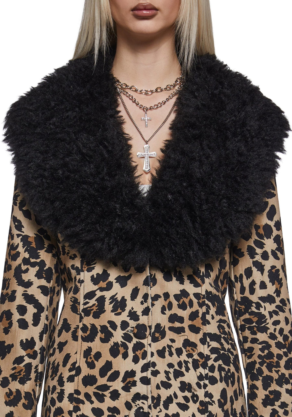 Champagne Showers Leopard Coat