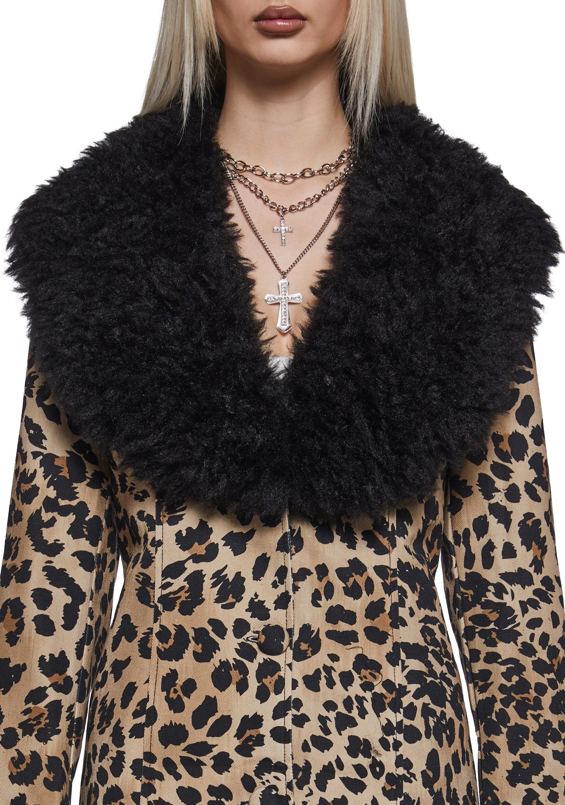 Champagne Showers Leopard Coat