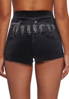 Solid Hot Shorts With Ombre Hotfix