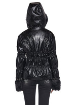 Puffer Jacket With Faux Fur Trim