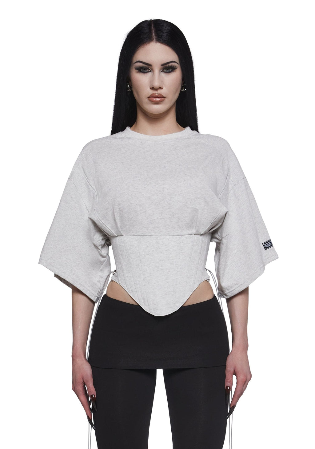 Team Player Corset T-Shirt – Gray