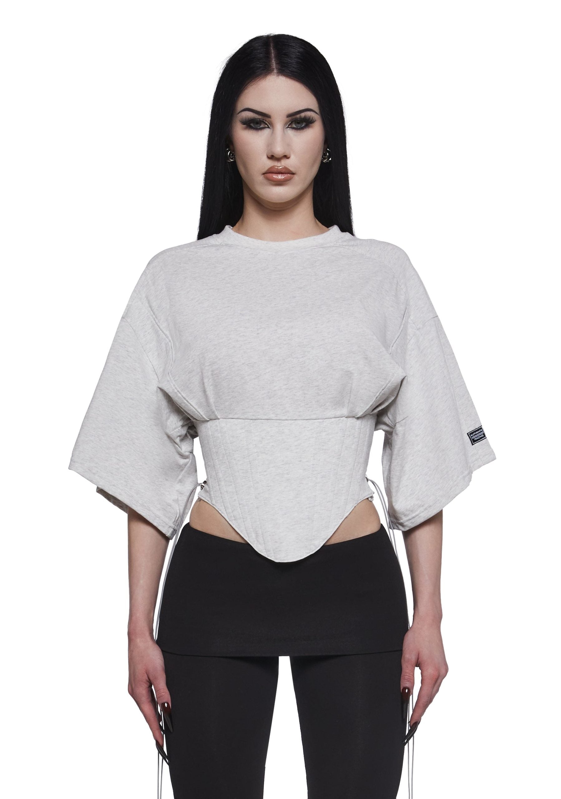 Team Player Corset T-Shirt – Gray