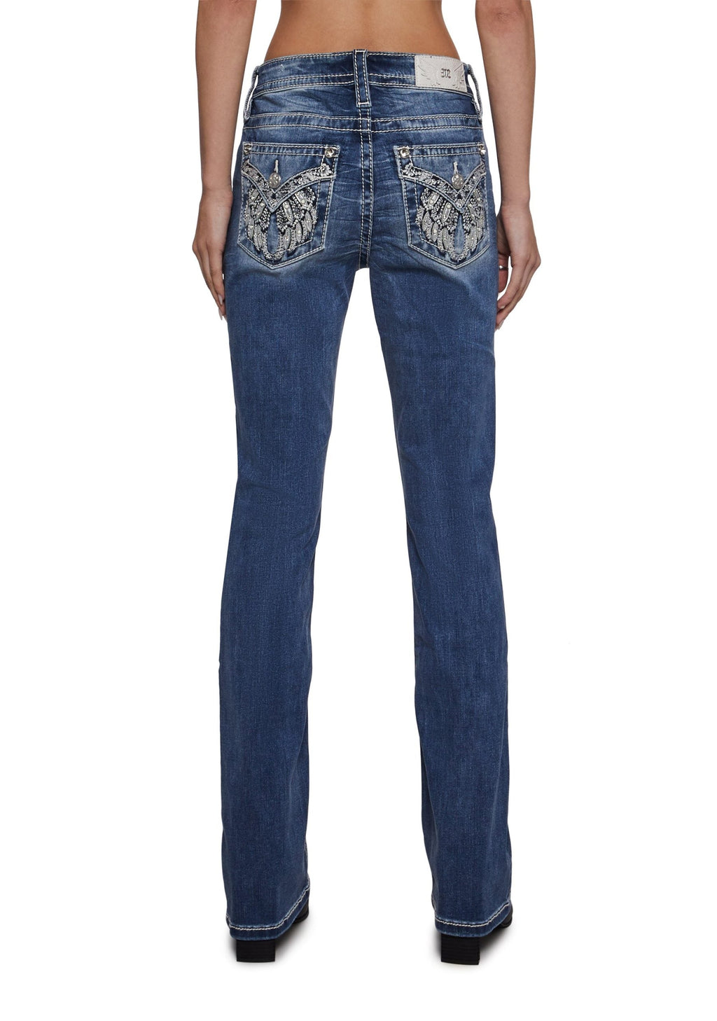 32″ Mid Rise Boot Cut Jeans