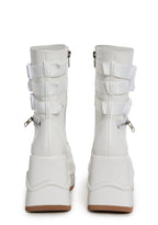 Mad Hustle Wedge Platform Boots – White