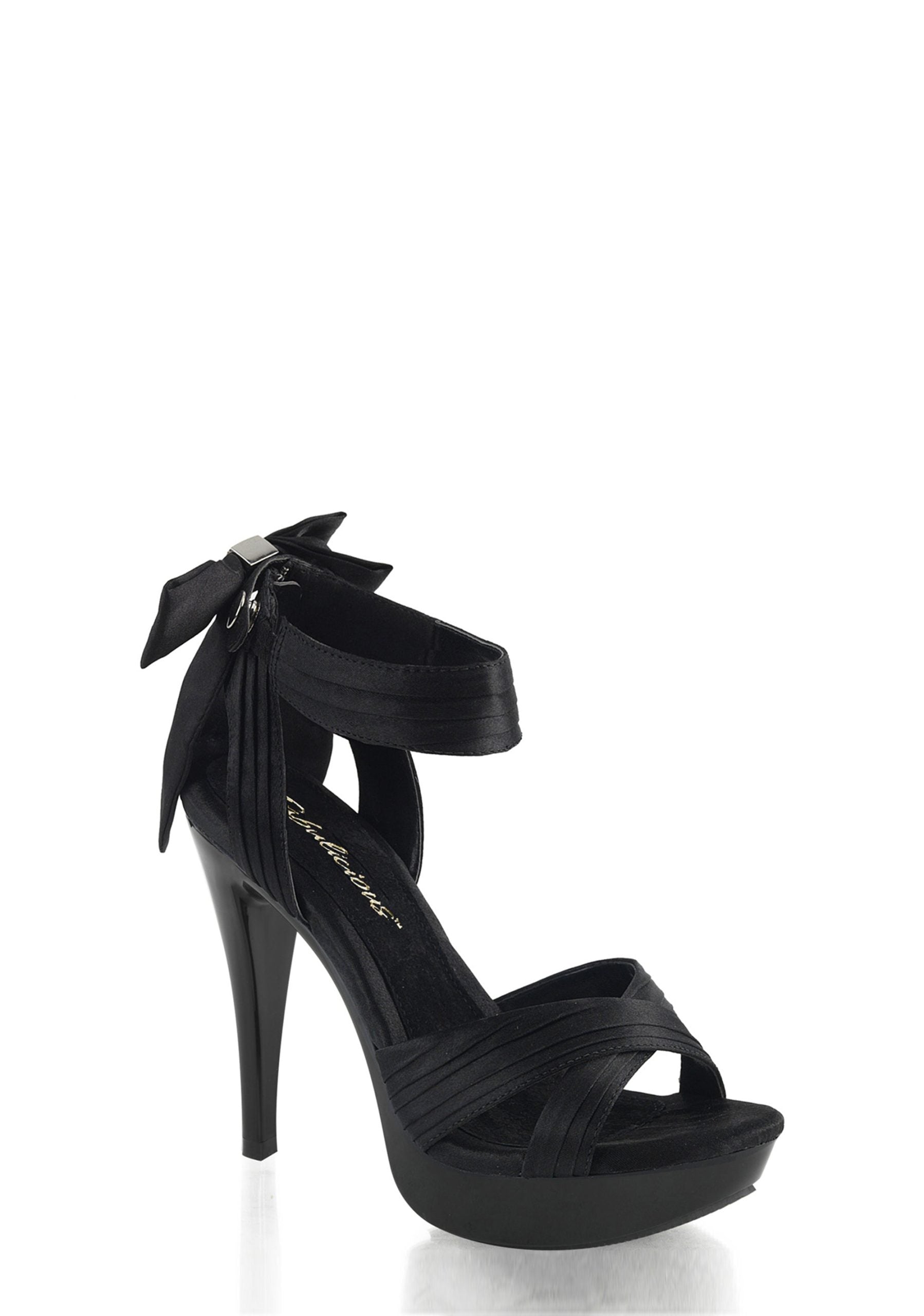 Cocktail-568 Platform Criss Cross Straps Sandals-Black
