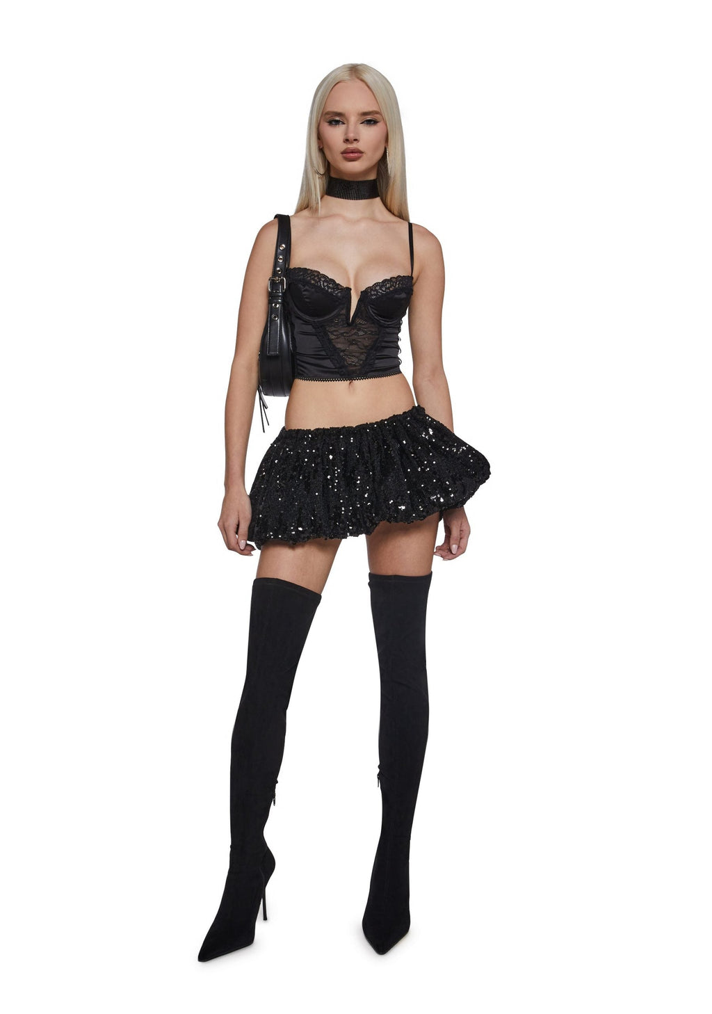 Shimmer Illusions Micro Skirt