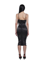 Loyal Maneater Midi Dress – Black