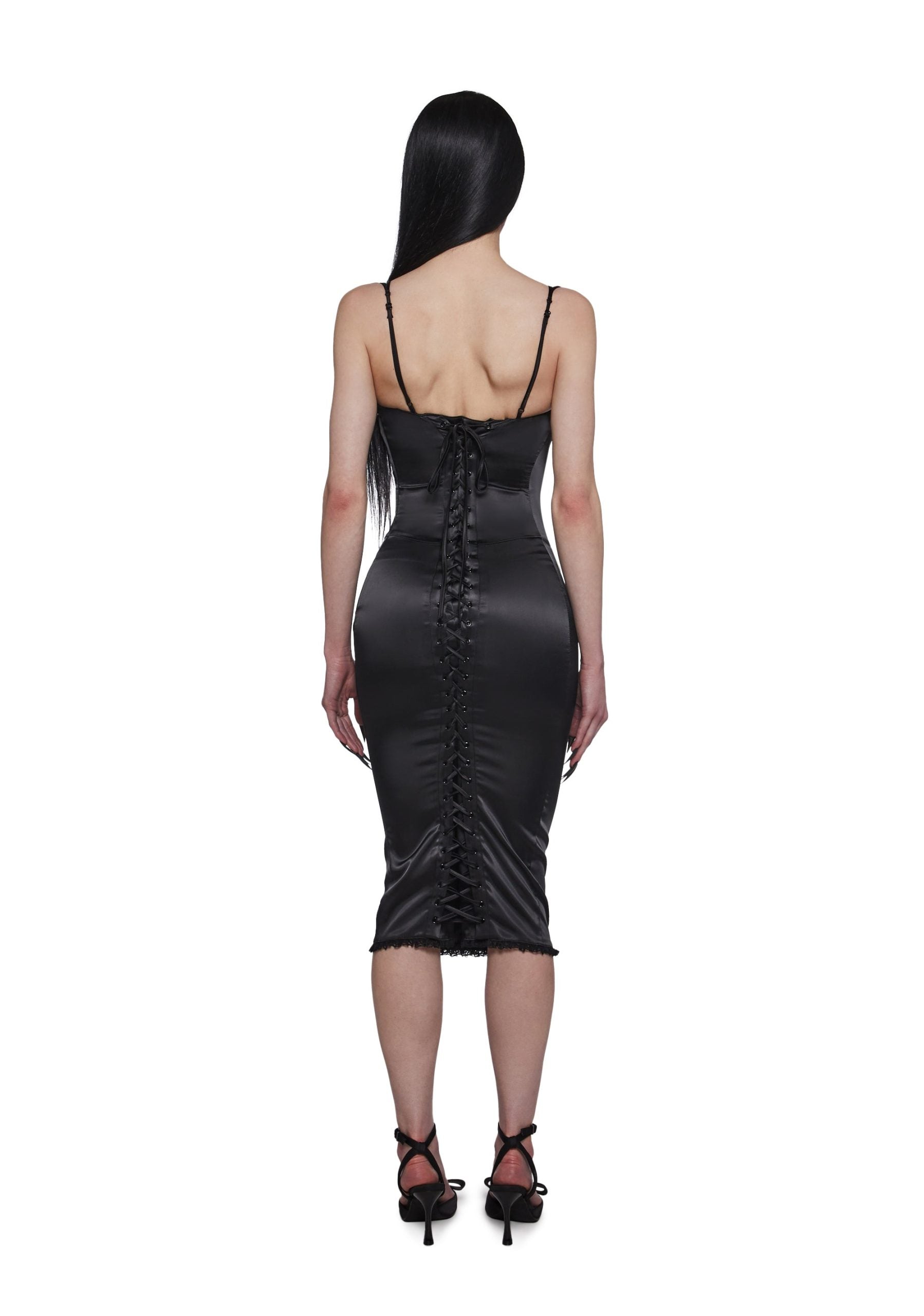 Loyal Maneater Midi Dress – Black