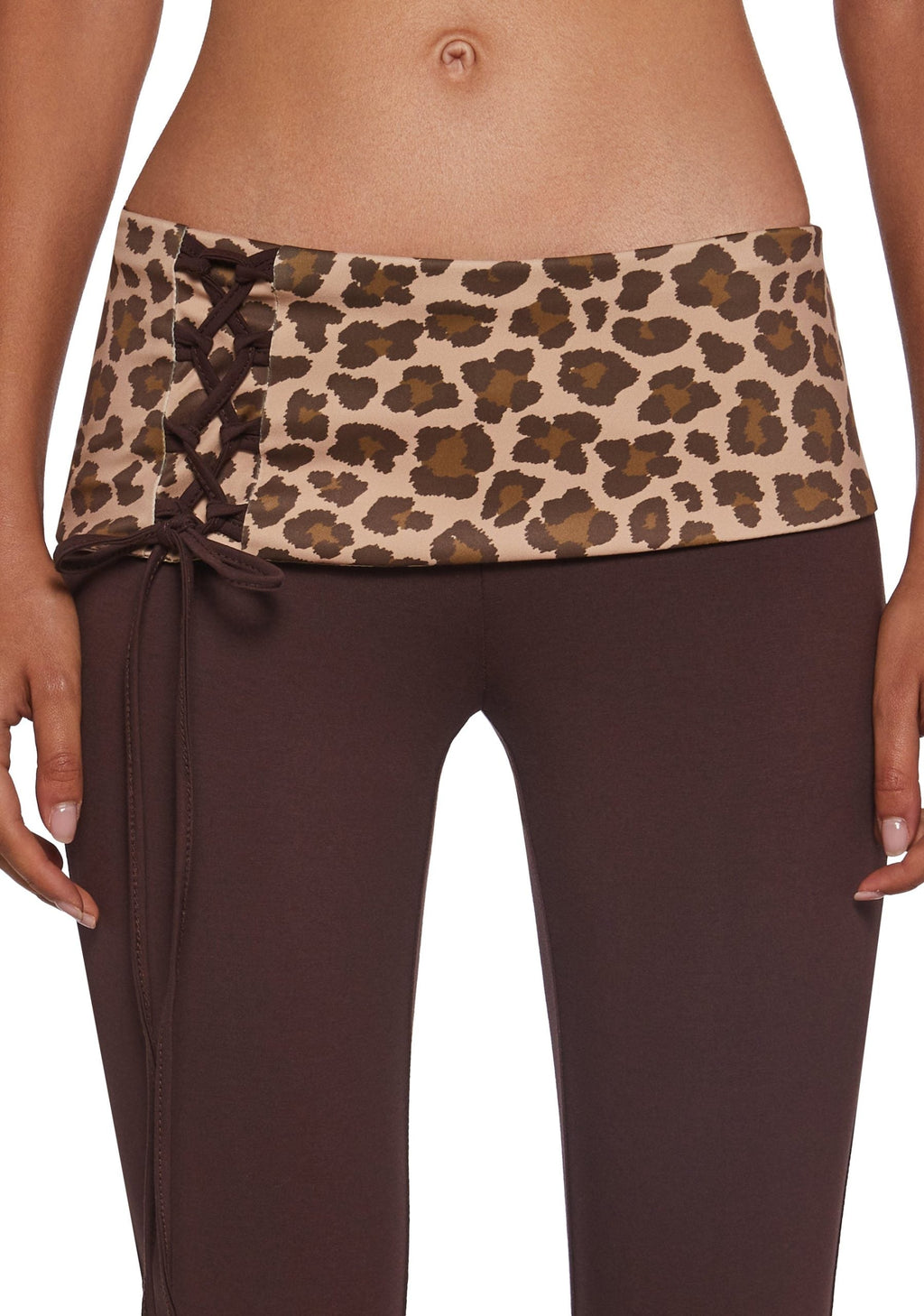 Hot Crush Knit Pants – Brown