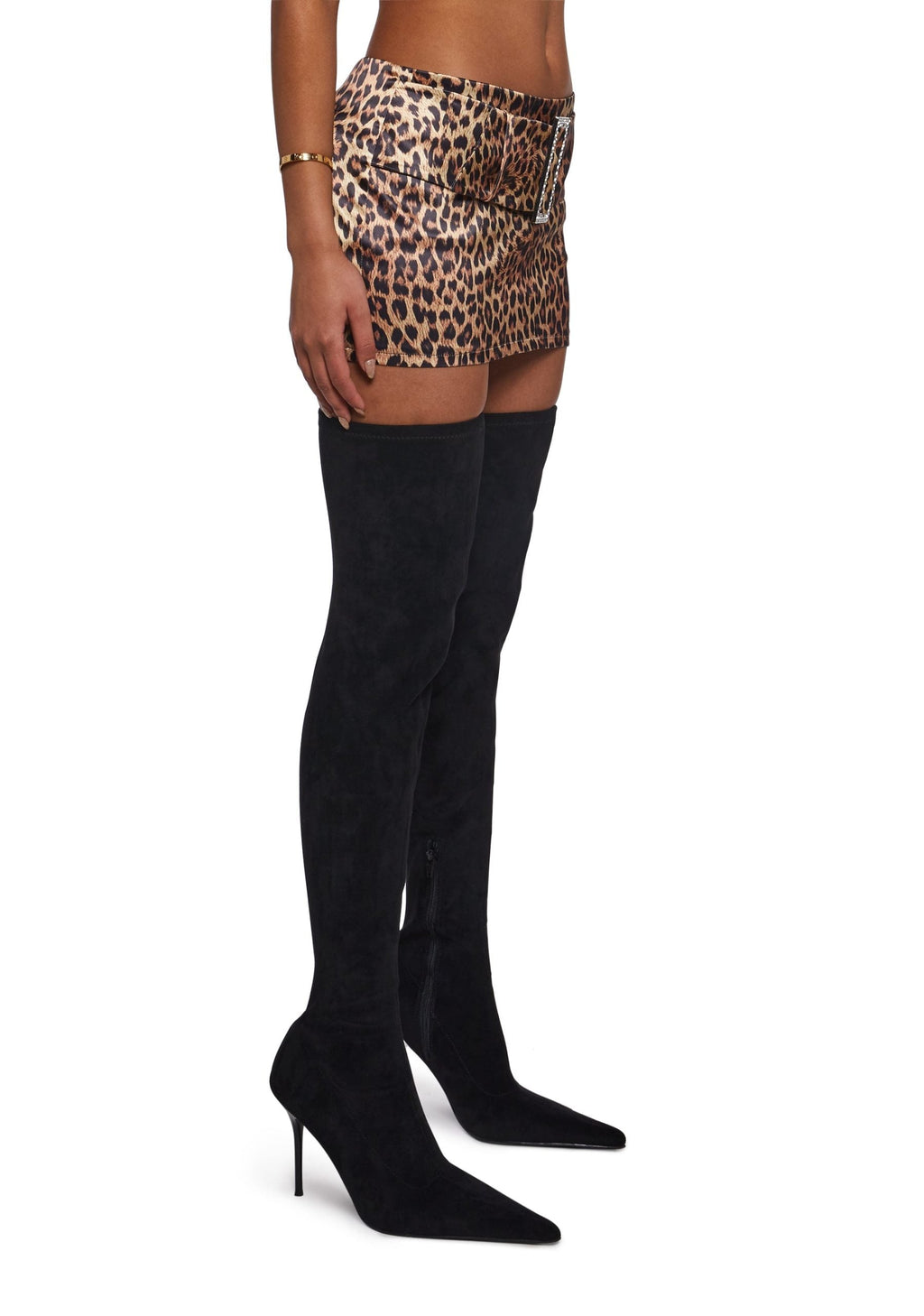 Secret Sigh Leopard Satin Skort