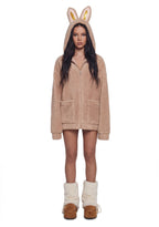 Labubu Sherpa Jacket – Beige