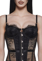 Essentials Lace Corset – Black
