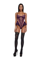 Cheri Amore Lace Teddy – Purple