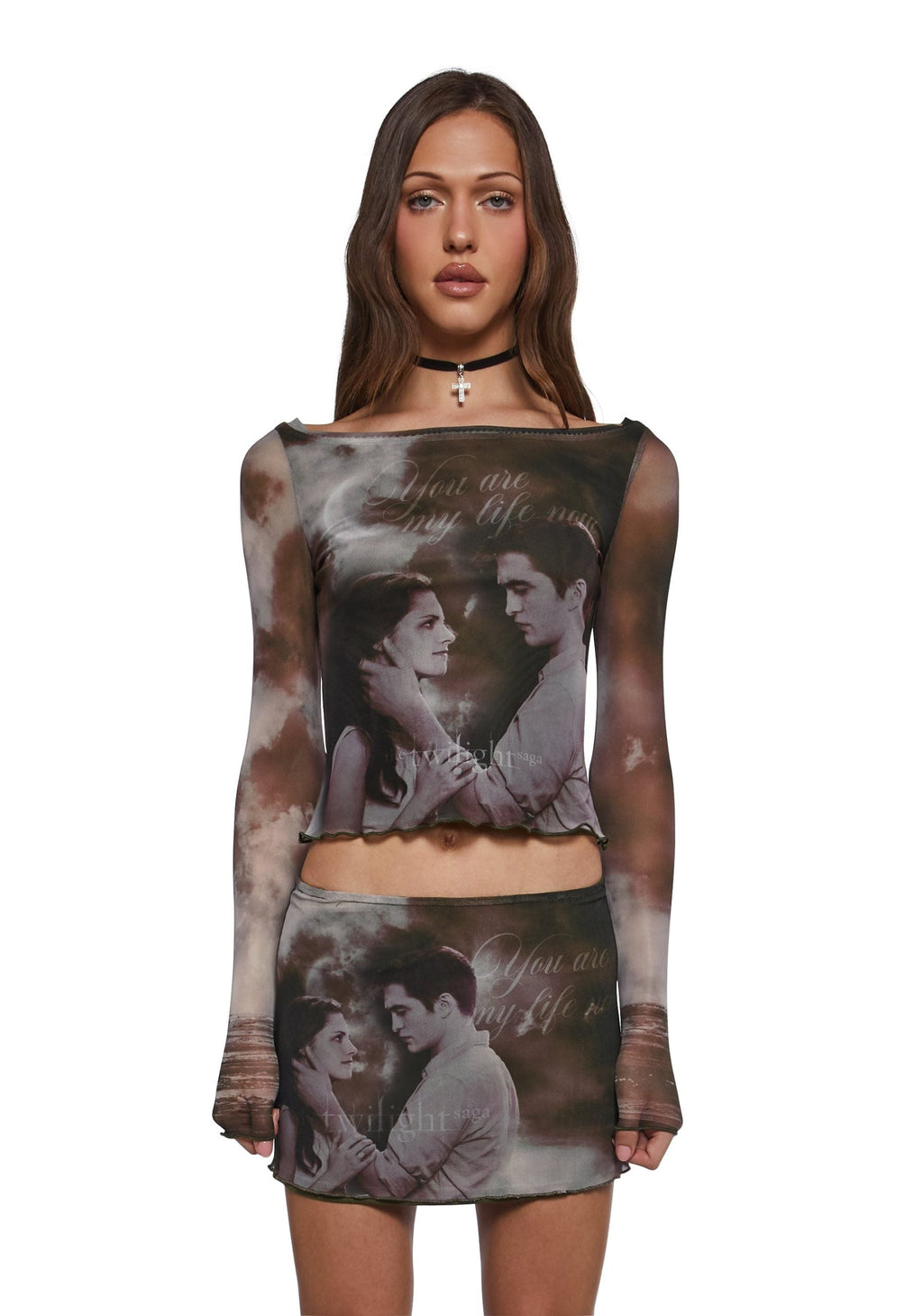 My Life Now Mesh Long Sleeve Top