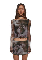 My Life Now Mesh Long Sleeve Top