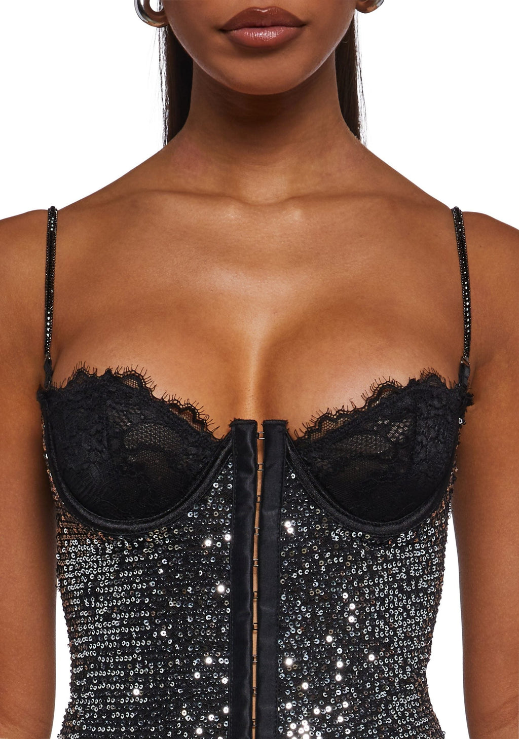 Captivating Gazes Slip Dress – Sequin