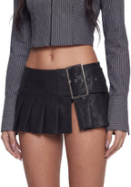 Viral Takeover Mini Skirt – Black
