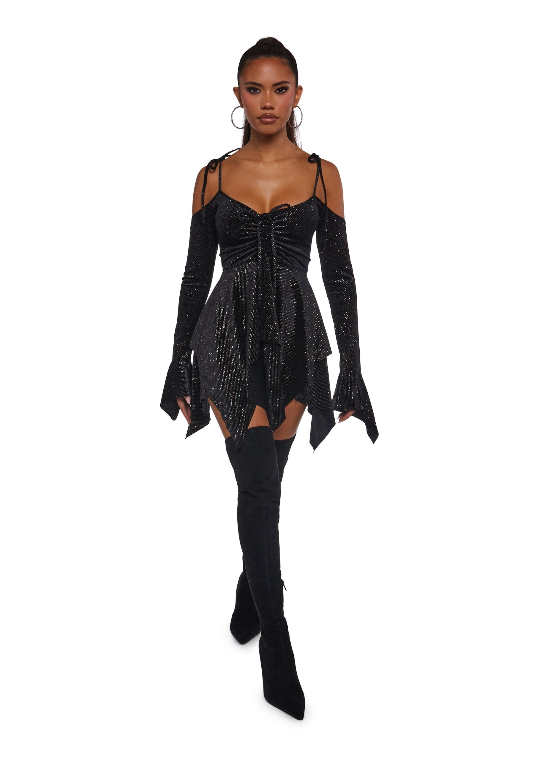 F is For Fairies® Handkerchief Dress – Glitter Velour