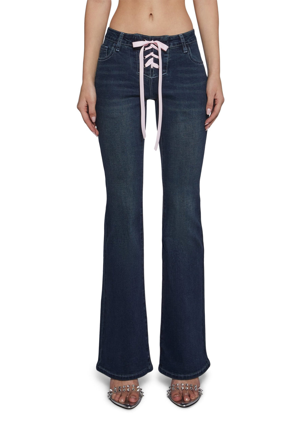 Talia Low Rise Jeans – Lace Up